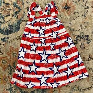 Mila & Rose Stars & Stripes Ruffle Cross Back Dress